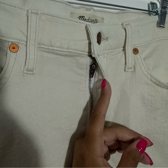 Madewell Perfect Vintage Flare Crop Jeans Vintage Canvas Cream‎ NI959 Size 31 - Picture 8 of 11